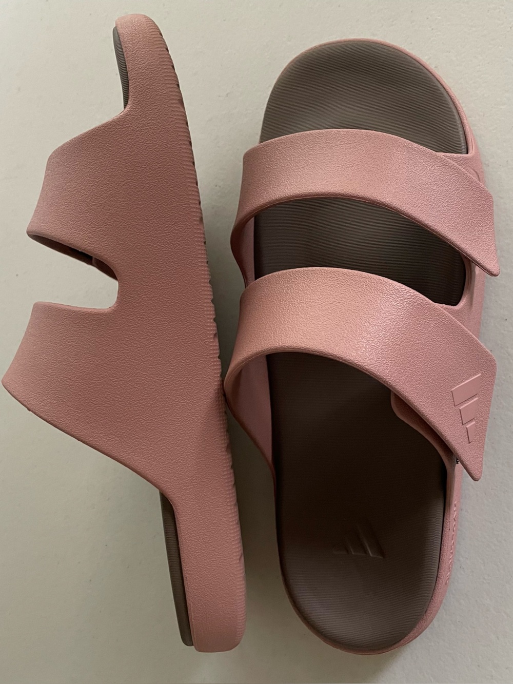 Adidas Znsory Cloudfoam Double Strap Slide Sandals Pink Women's 10 / Men's 9 - Picture 8 of 11